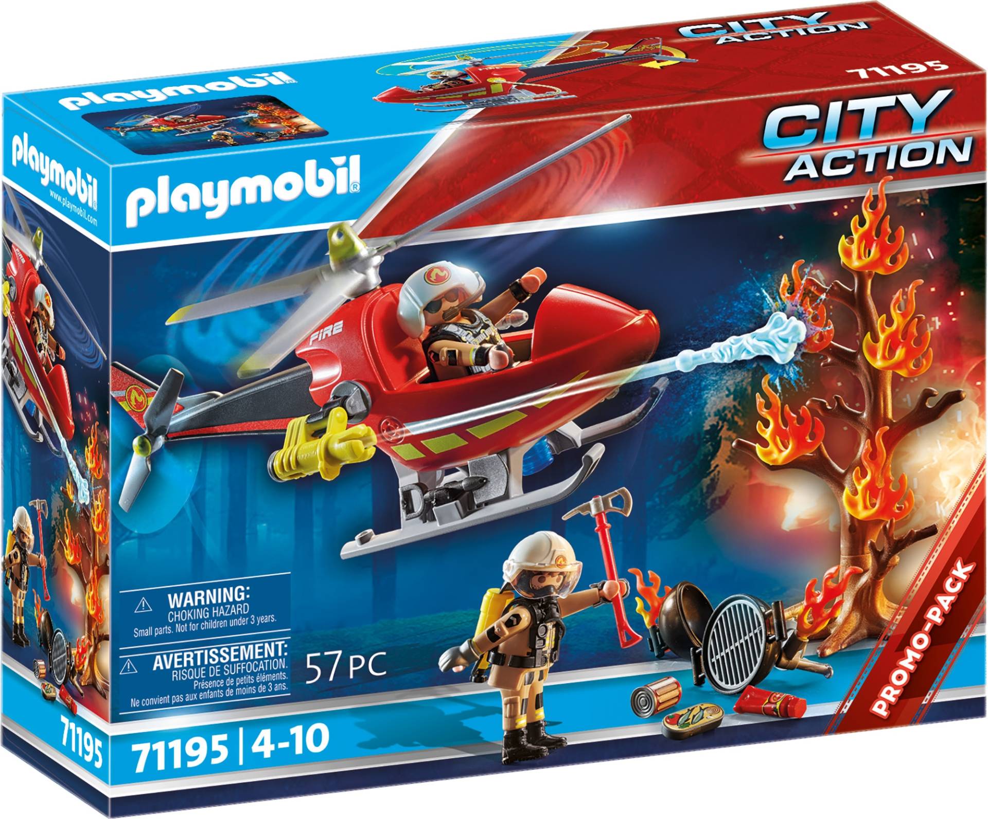 Playmobil® Konstruktions-Spielset »Feuerwehr-Hubschrauber (71195), City Action«, (57 St.) von Playmobil®