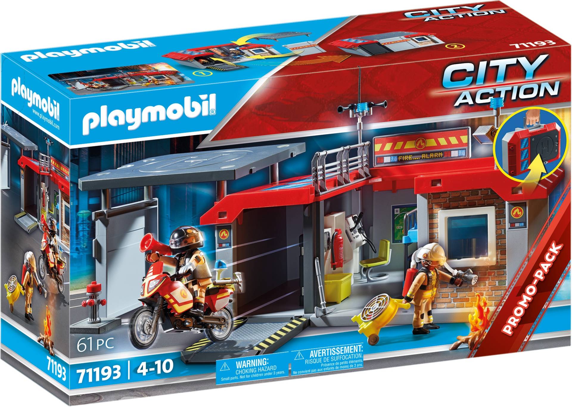 Playmobil® Konstruktions-Spielset »Feuerwehrstation (71193), City Action«, (61 St.) von Playmobil®