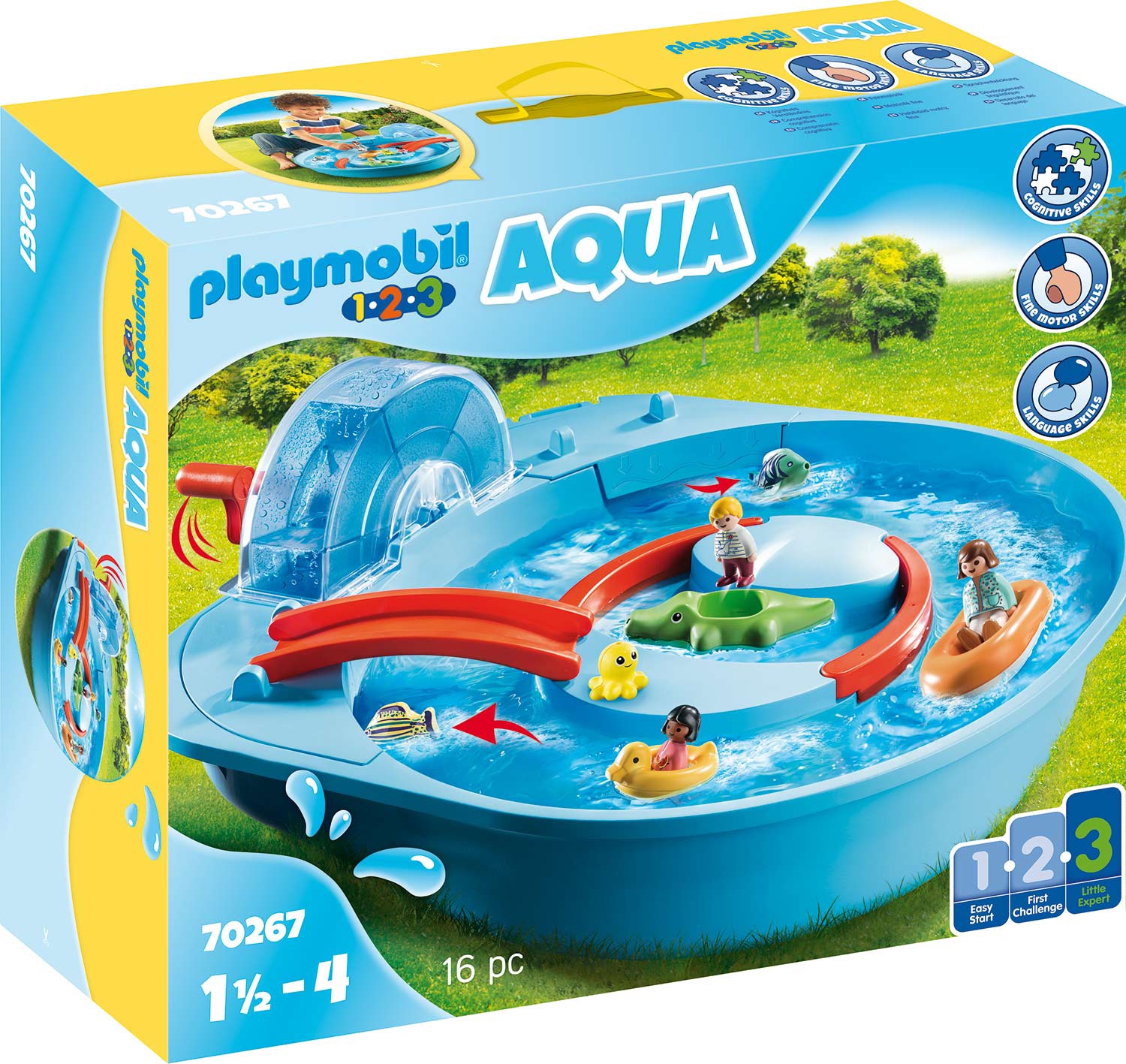 Playmobil® Konstruktions-Spielset »Fröhliche Wasserbahn (70267), Playmobil 123 - Aqua«, (16 St.) von Playmobil®