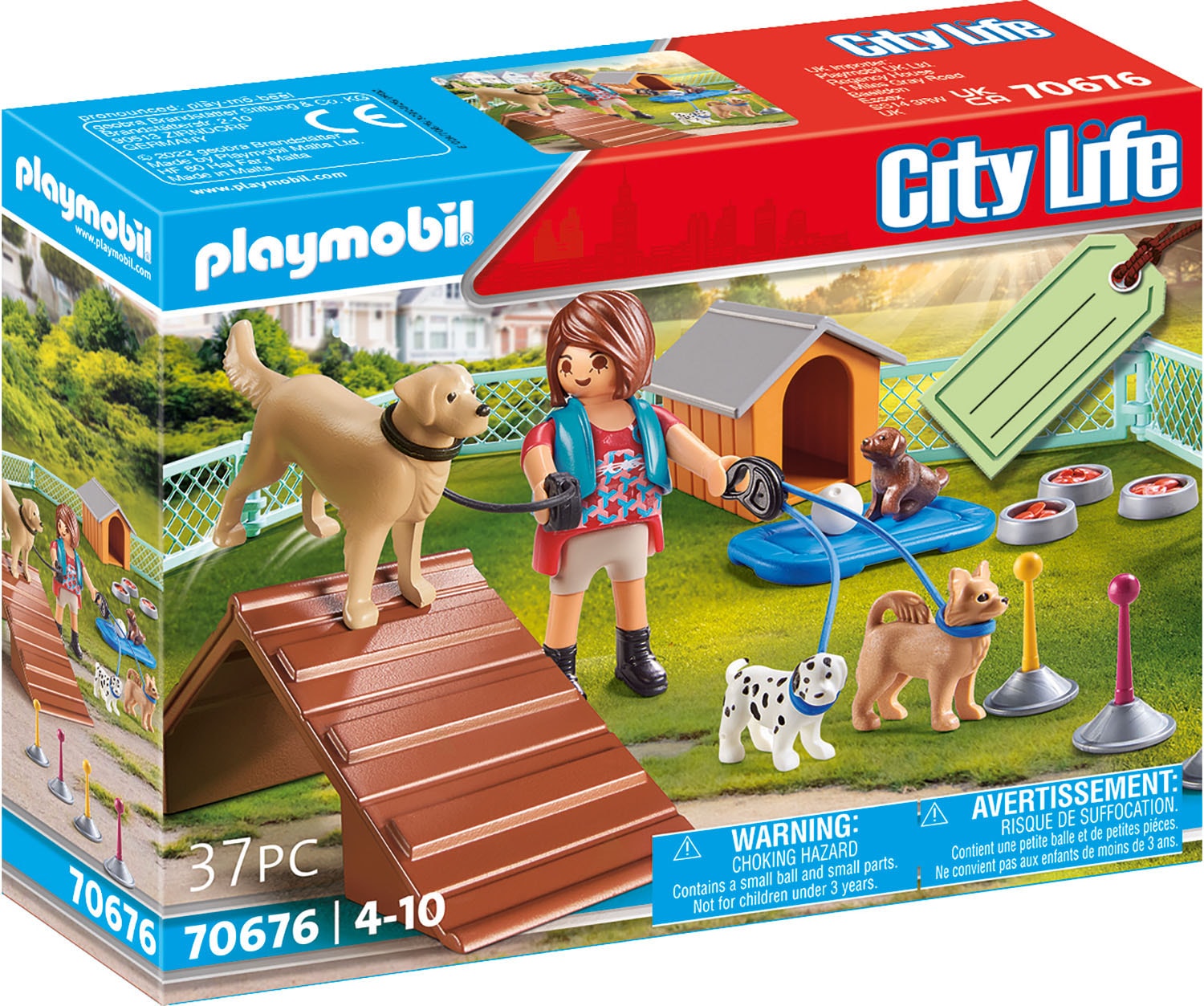 Playmobil® Konstruktions-Spielset »Geschenkset Hundetrainerin (70676), City Life«, (37 St.), Made in Europe von Playmobil®