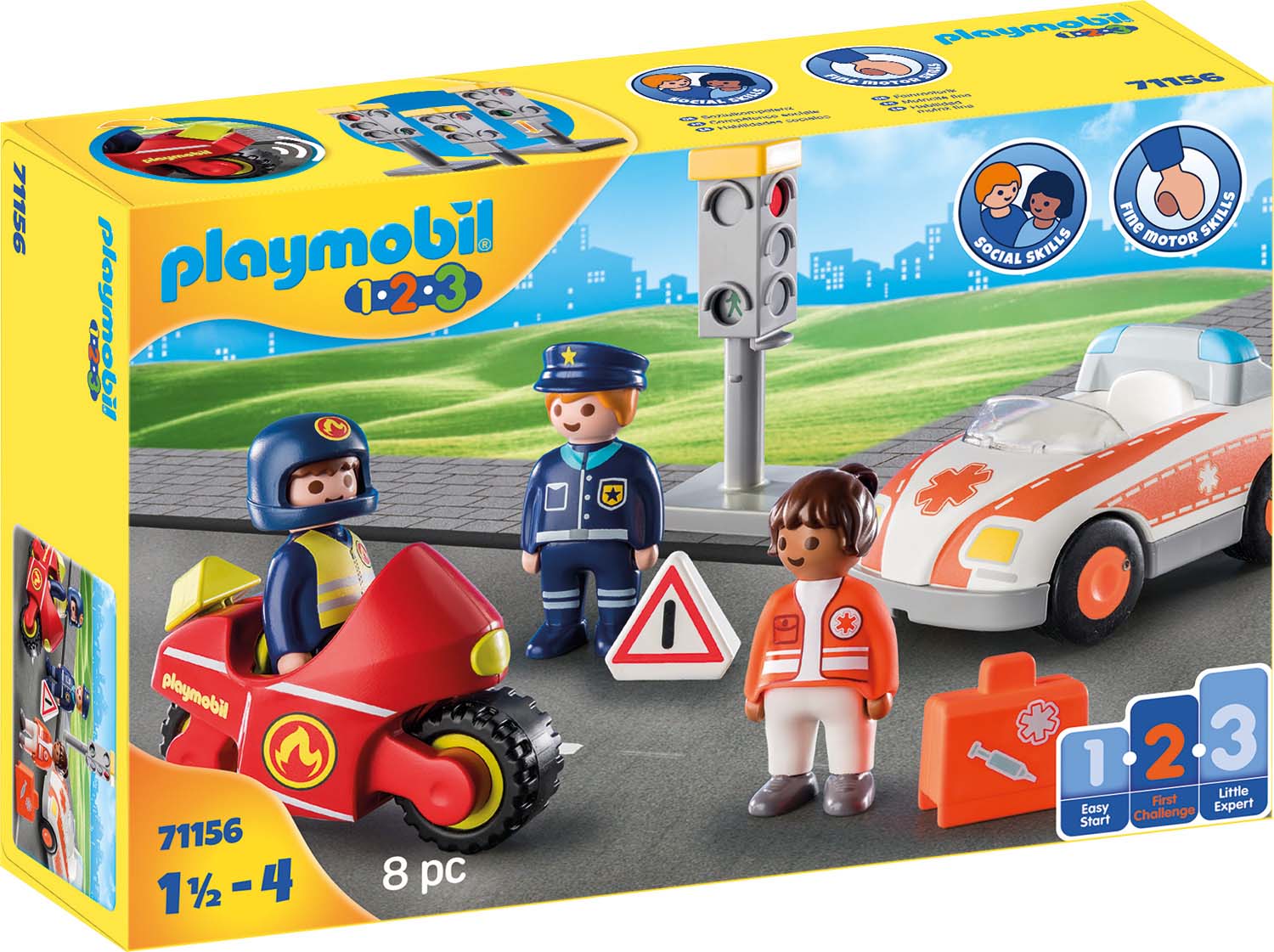 Playmobil® Konstruktions-Spielset »Helden des Alltags (71156), Playmobil 1-2-3«, (8 St.), Made in Europe von Playmobil®