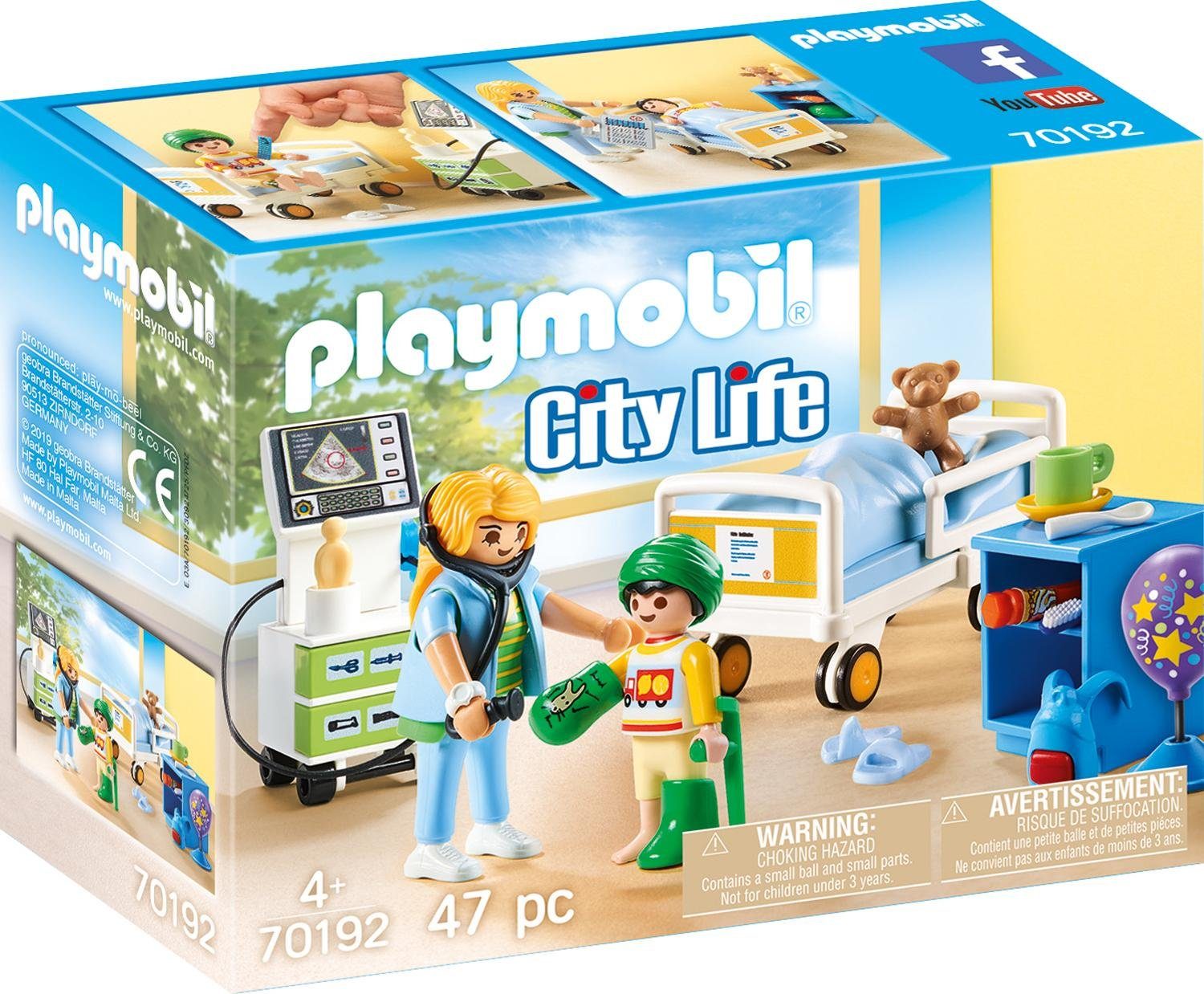 Playmobil® Konstruktions-Spielset »Kinderkrankenzimmer (70192), City Life«, (47 St.) von Playmobil®