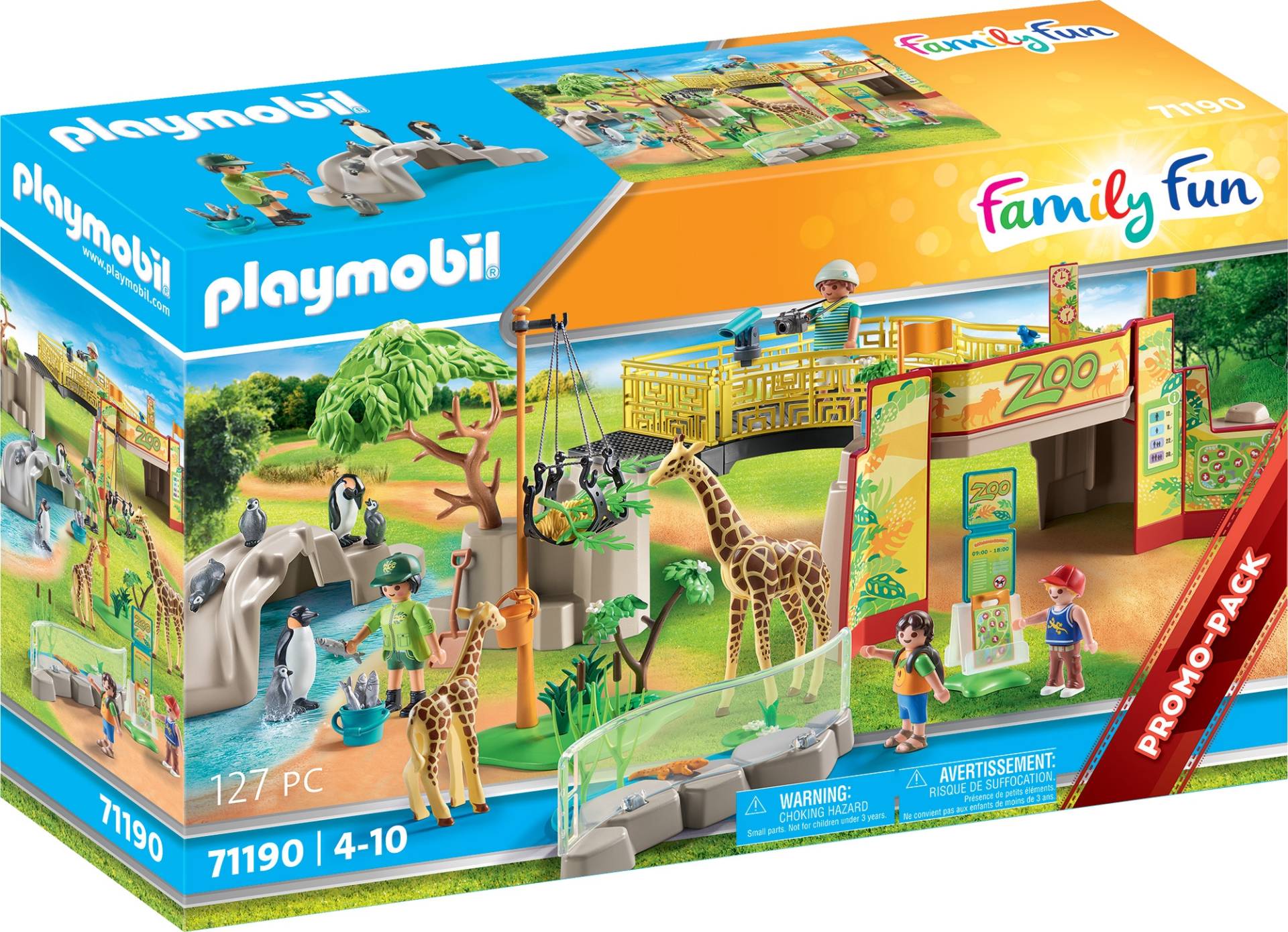 Playmobil® Konstruktions-Spielset »Mein grosser Erlebnis-Zoo (71190), Family Fun«, (127 St.), Made in Germany von Playmobil®