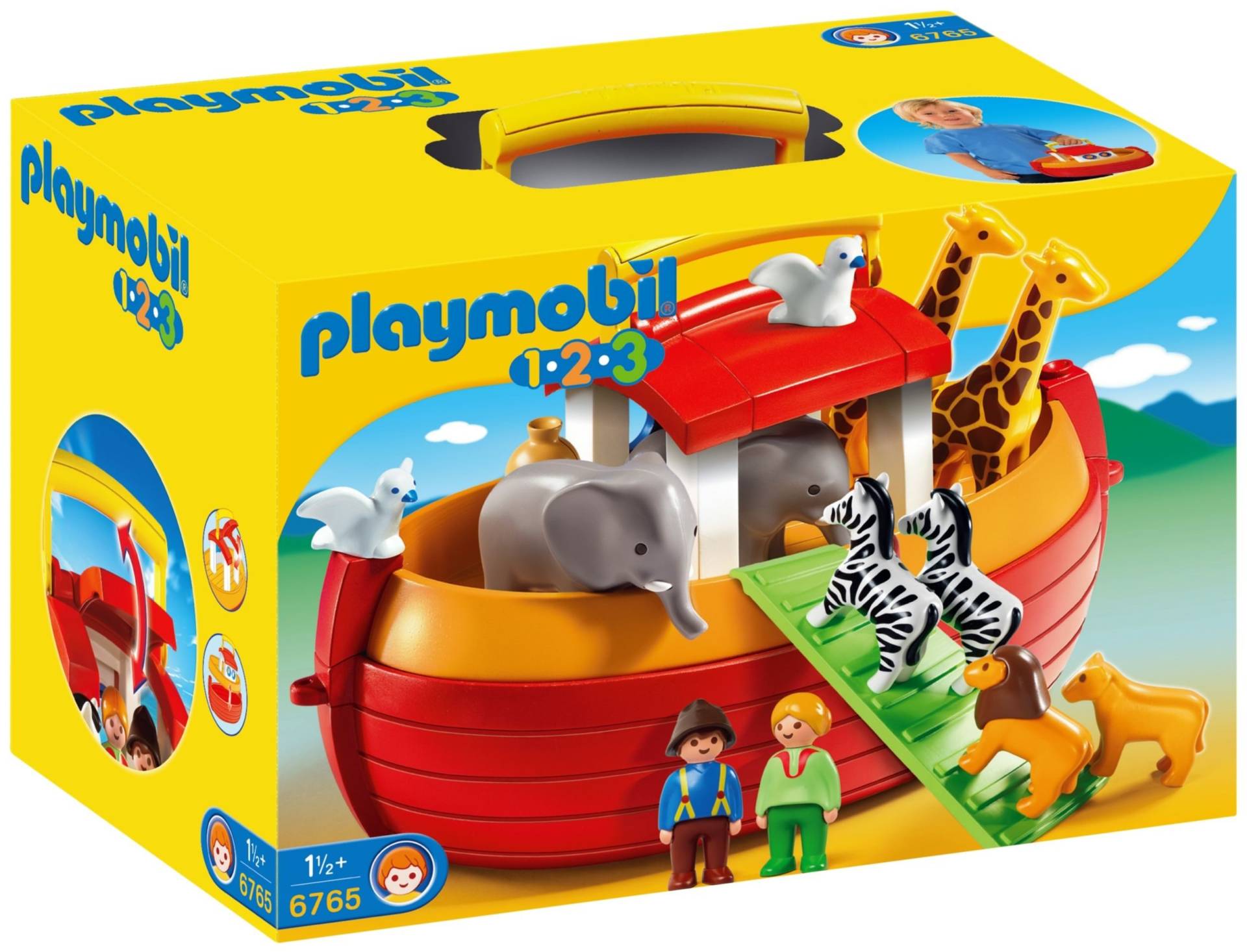Playmobil® Konstruktions-Spielset »Meine Mitnehm-Arche Noah (6765), Playmobil 1-2-3«, Made in Europe von Playmobil®