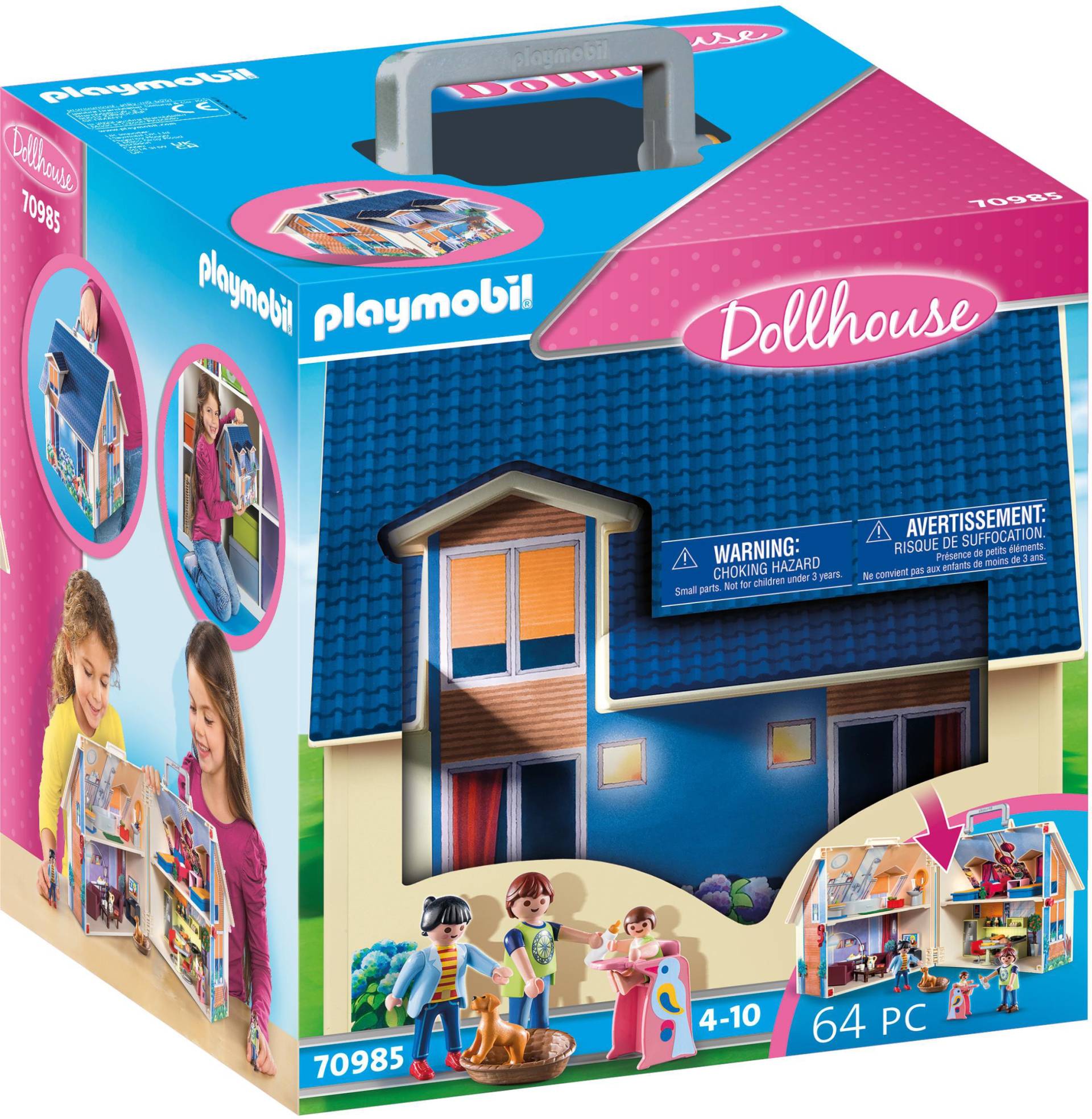 Playmobil® Konstruktions-Spielset »Mitnehm-Puppenhaus (70985), Dollhouse«, (64 St.), Made in Europe von Playmobil®