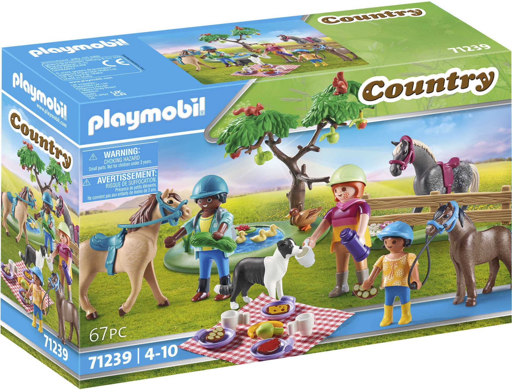 Playmobil® Konstruktions-Spielset »Picknickausflug mit Pferden (71239), Country«, (67 St.) von Playmobil®