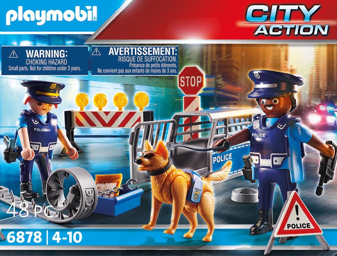Playmobil® Konstruktions-Spielset »Polizei-Strassensperre (6878), City Action«, (48 St.), Made in Germany von Playmobil®