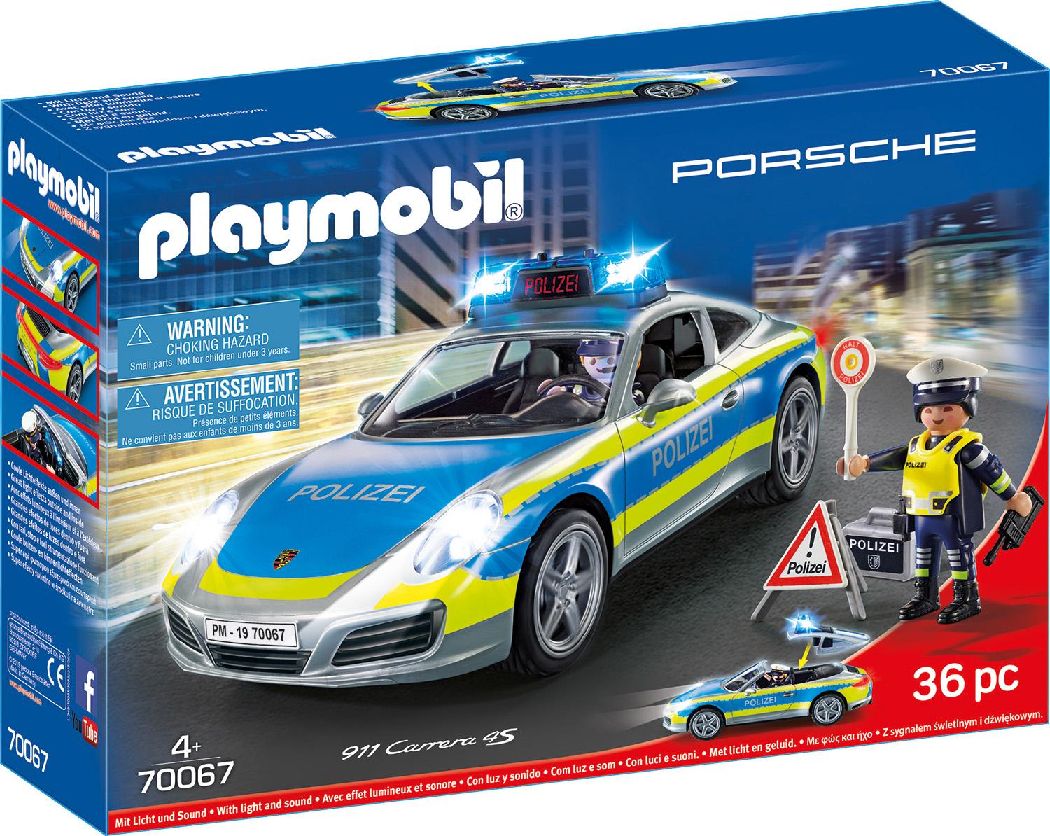 Playmobil® Konstruktions-Spielset »Porsche 911 Carrera 4S Polizei (70067), City Action«, (36 St.), Made in Germany von Playmobil®