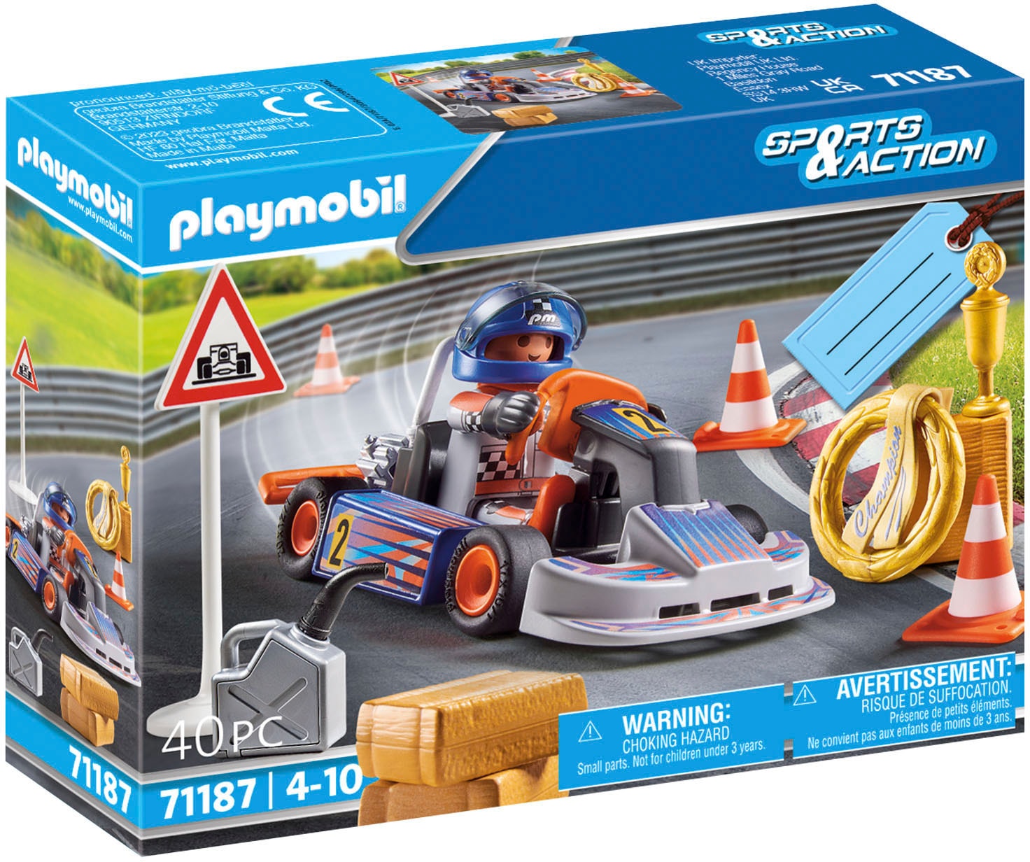 Playmobil® Konstruktions-Spielset »Racing-Kart (71187), Sports & Action«, (40 St.) von Playmobil®