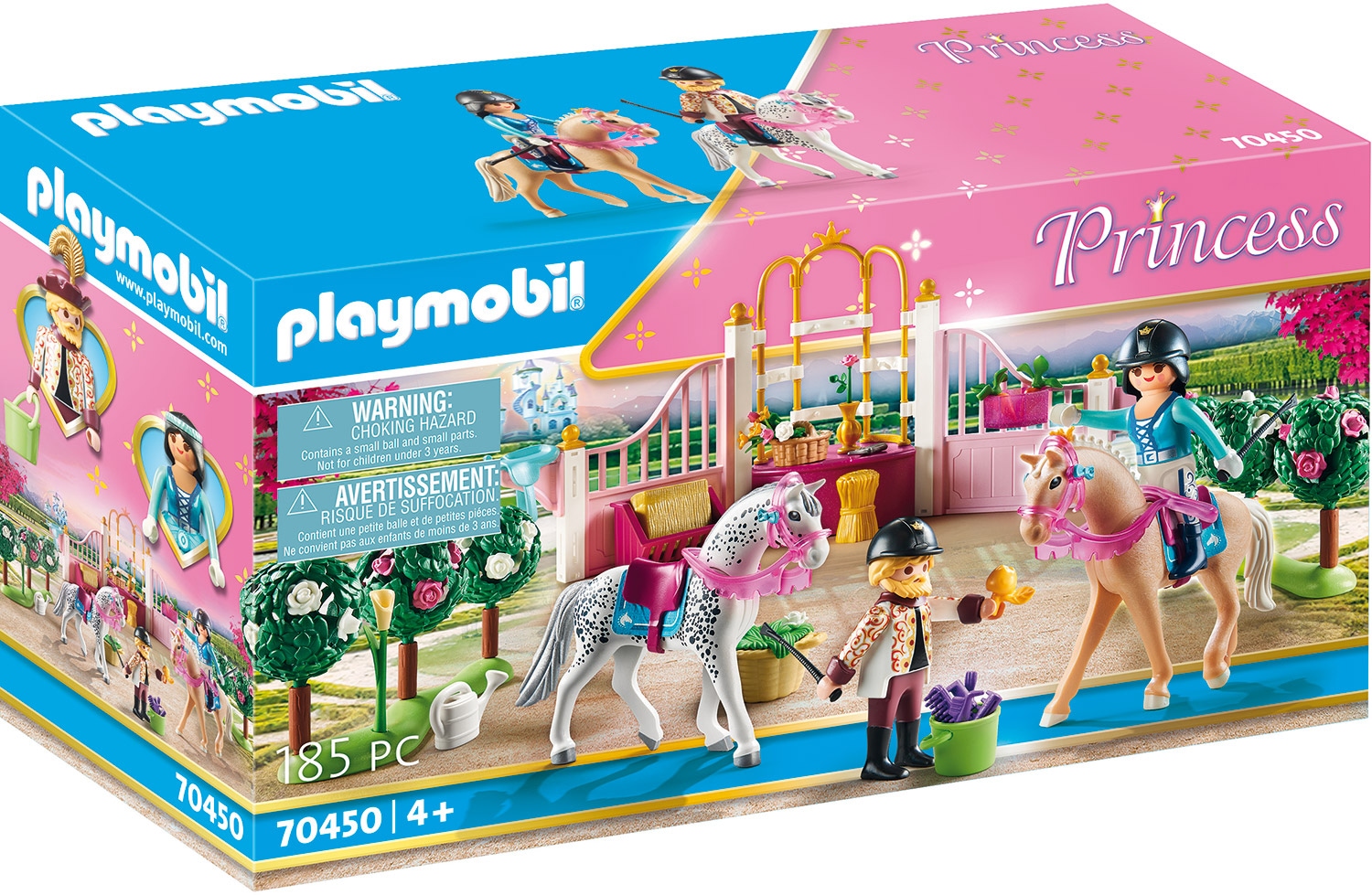 Playmobil® Konstruktions-Spielset »Reitunterricht im Pferdestall (70450), Princess«, (185 St.) von Playmobil®