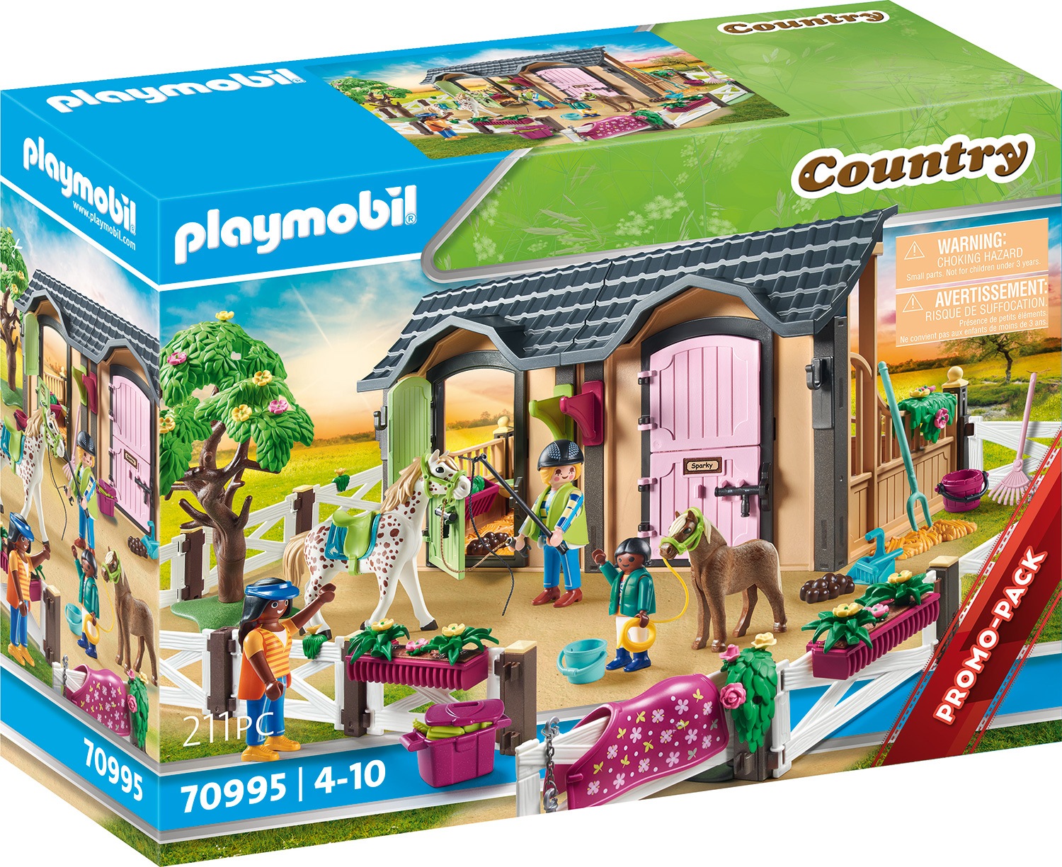 Playmobil® Konstruktions-Spielset »Reitunterricht mit Pferdeboxen (70995), Country«, (211 St.) von Playmobil®