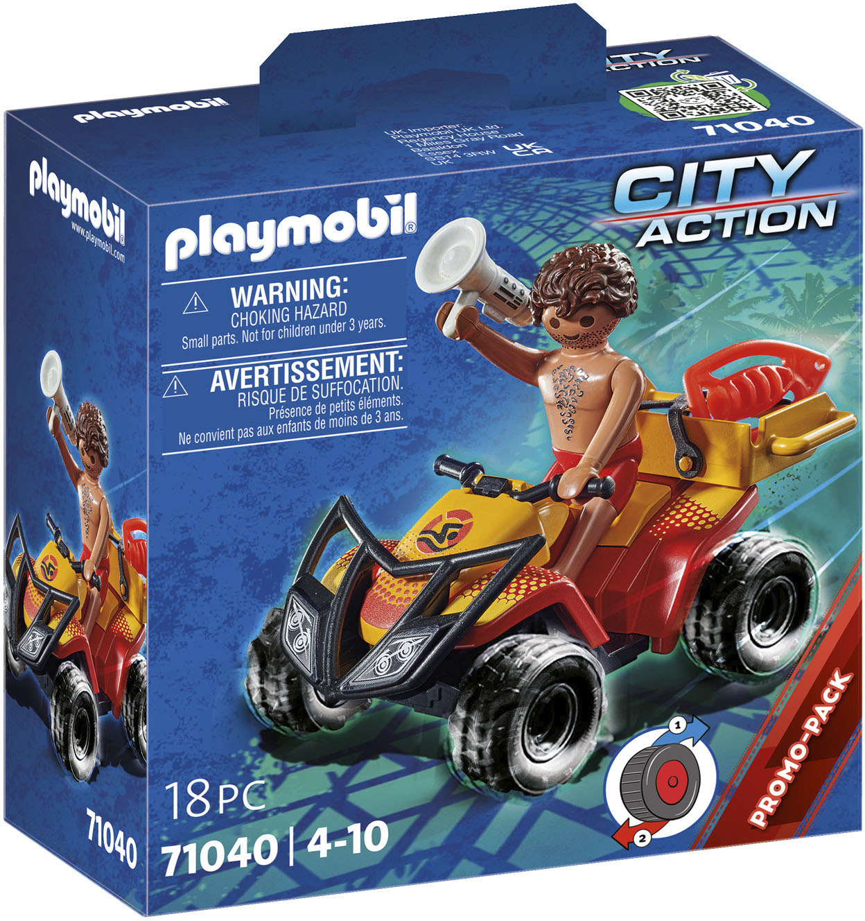 Playmobil® Konstruktions-Spielset »Rettungsschwimmer-Quad (71040), City Action«, (18 St.), Made in Europe von Playmobil®