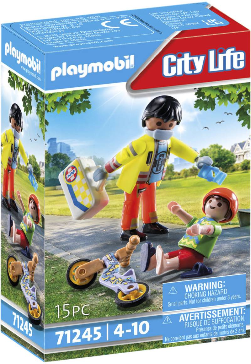Playmobil® Konstruktions-Spielset »Sanitäter mit Patient (71245), City Life«, Made in Europe von Playmobil®