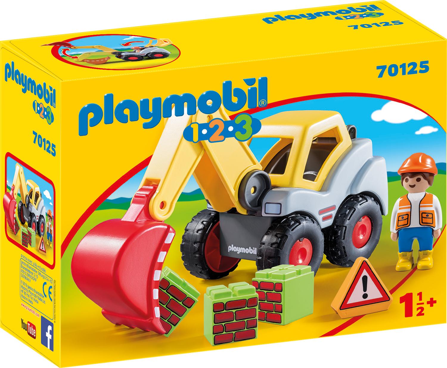 Playmobil® Konstruktions-Spielset »Schaufelbagger (70125), Playmobil 123« von Playmobil®