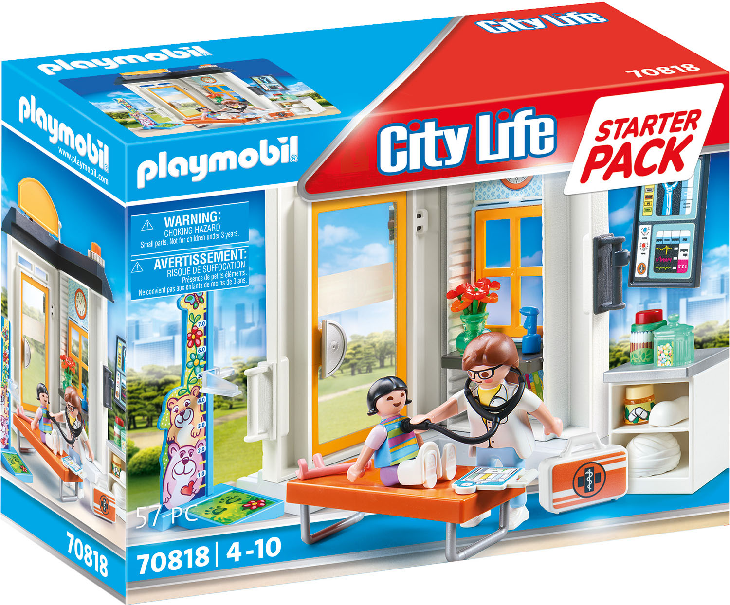 Playmobil® Konstruktions-Spielset »Starter Pack Kinderärztin (70818), City Life«, (57 St.), Made in Germany von Playmobil®