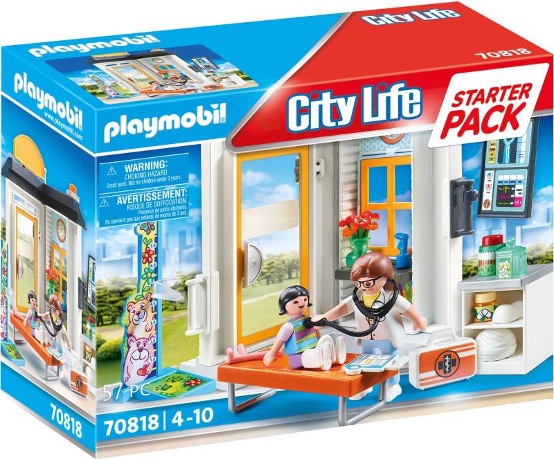 Playmobil® Konstruktions-Spielset »Starter Pack Kinderärztin (70818), City Life«, (57 St.) von Playmobil®