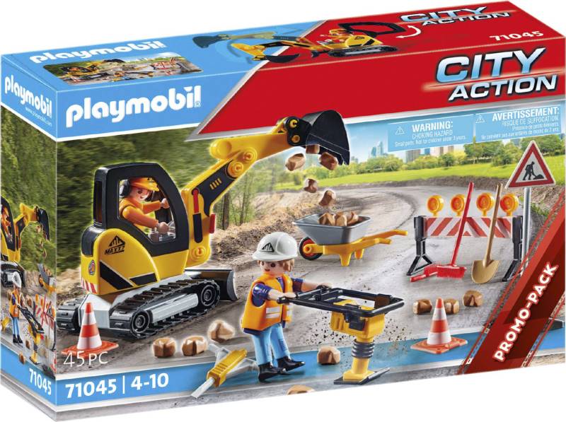 Playmobil® Konstruktions-Spielset »Strassenbau (71045), City Action«, (45 St.) von Playmobil®