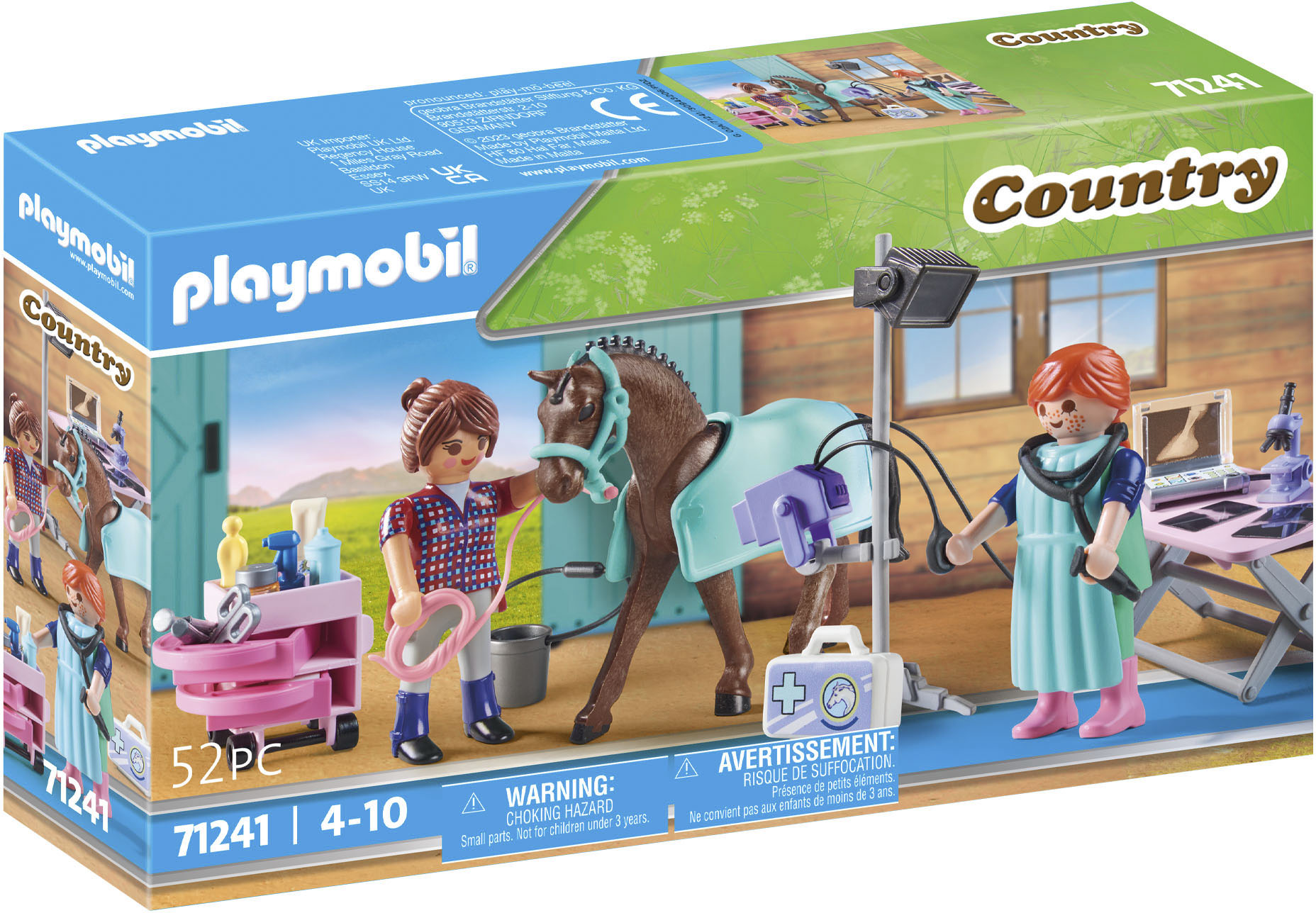 Playmobil® Konstruktions-Spielset »Tierärztin für Pferde (71241), Country«, (52 St.), Made in Europe von Playmobil®
