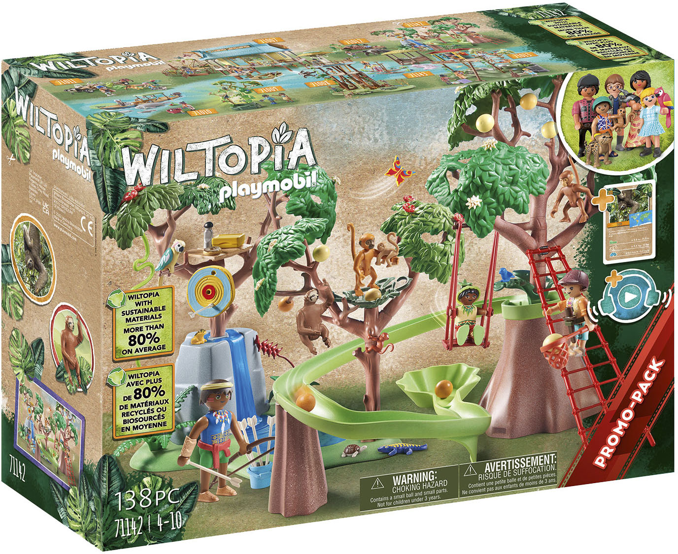 Playmobil® Konstruktions-Spielset »Tropischer Dschungel-Spielplatz (71142), Wiltopia«, (138 St.) von Playmobil®