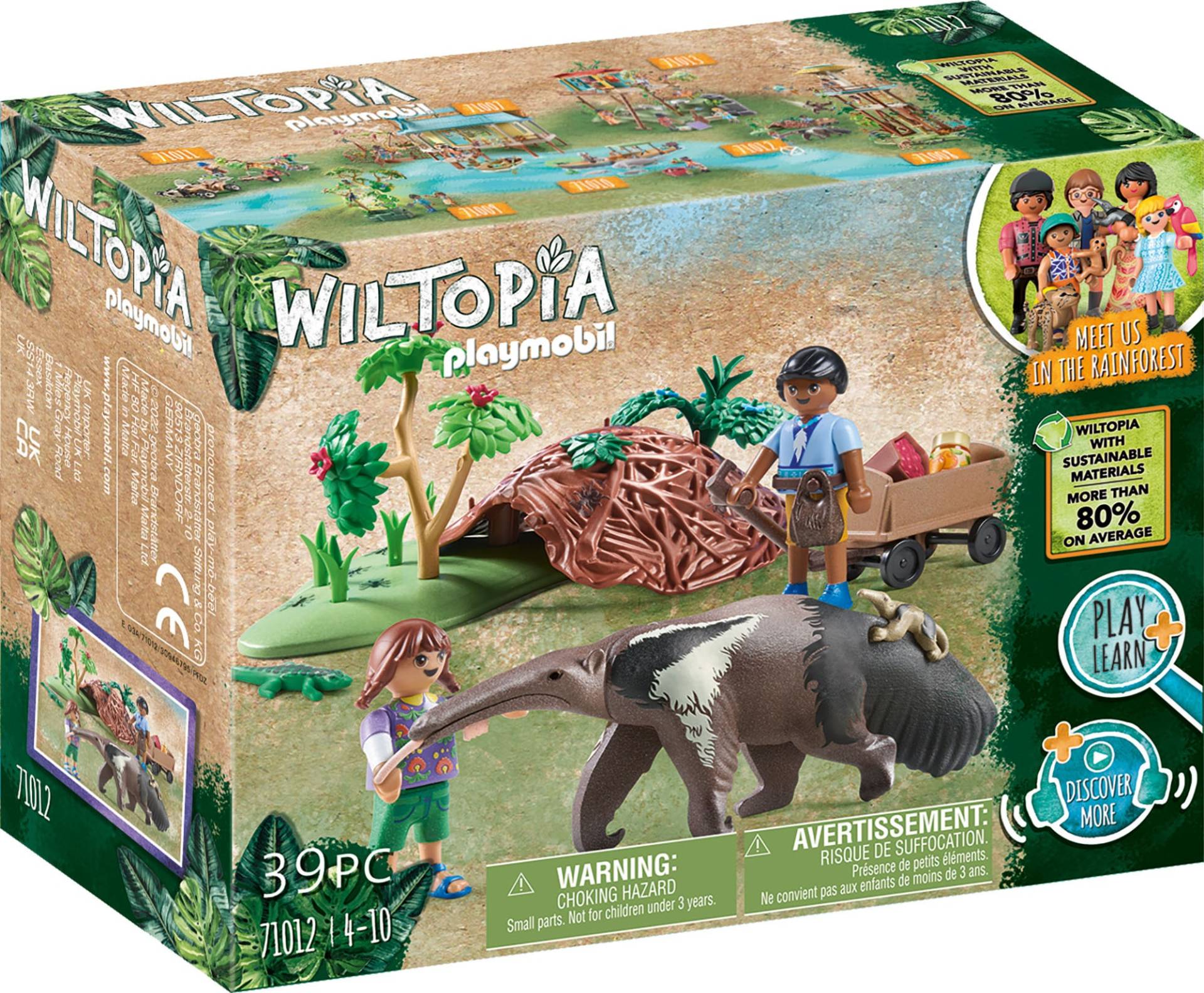 Playmobil® Konstruktions-Spielset »Wiltopia - Ameisenbärpflege (71012), Wiltopia«, (39 St.) von Playmobil®