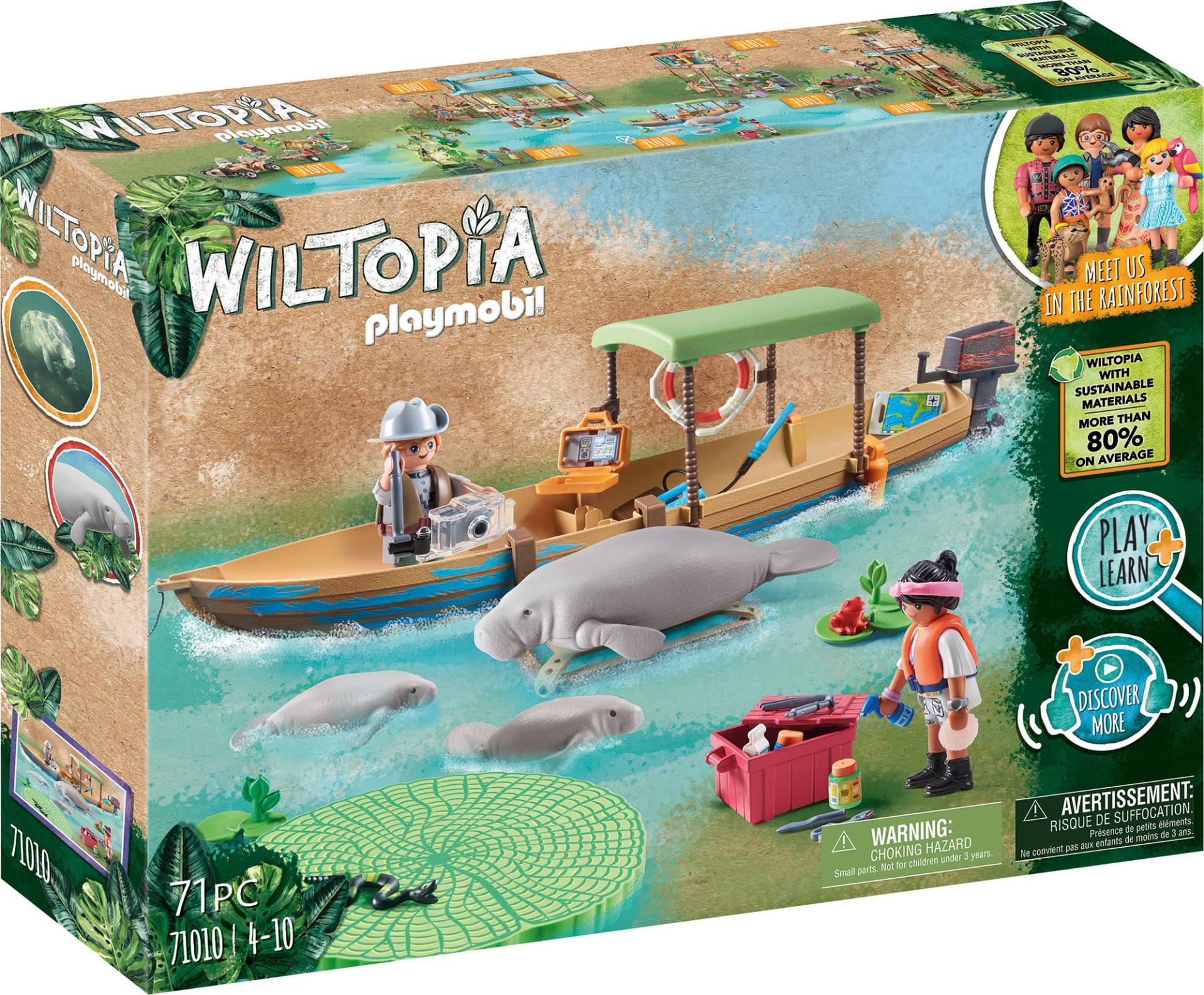 Playmobil® Konstruktions-Spielset »Wiltopia - Bootsausflug zu den Seekühen (71010), Wiltopia«, (71 St.) von Playmobil®