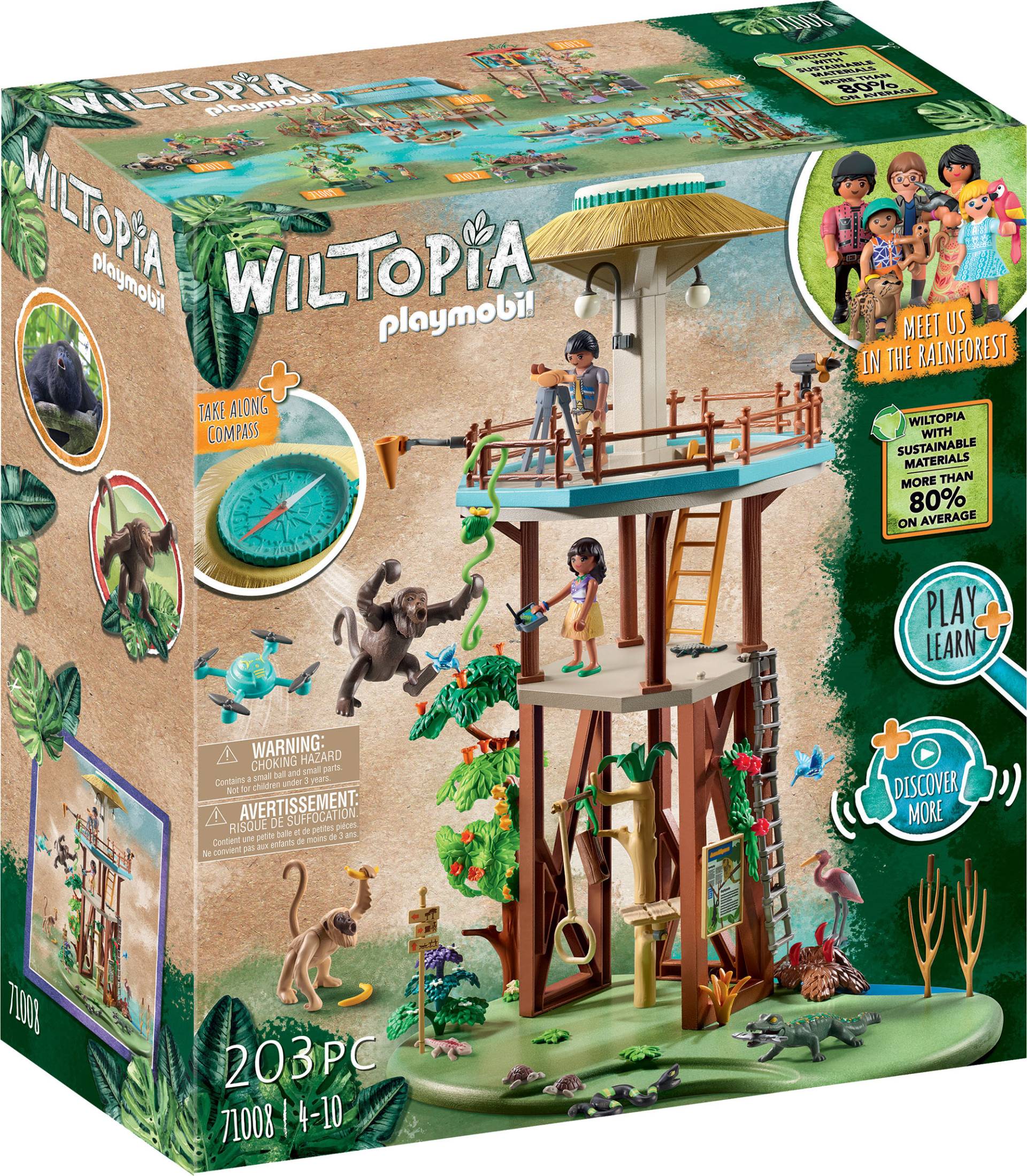 Playmobil® Konstruktions-Spielset »Wiltopia - Forschungsturm mit Kompass (71008), Wiltopia«, (203 St.) von Playmobil®