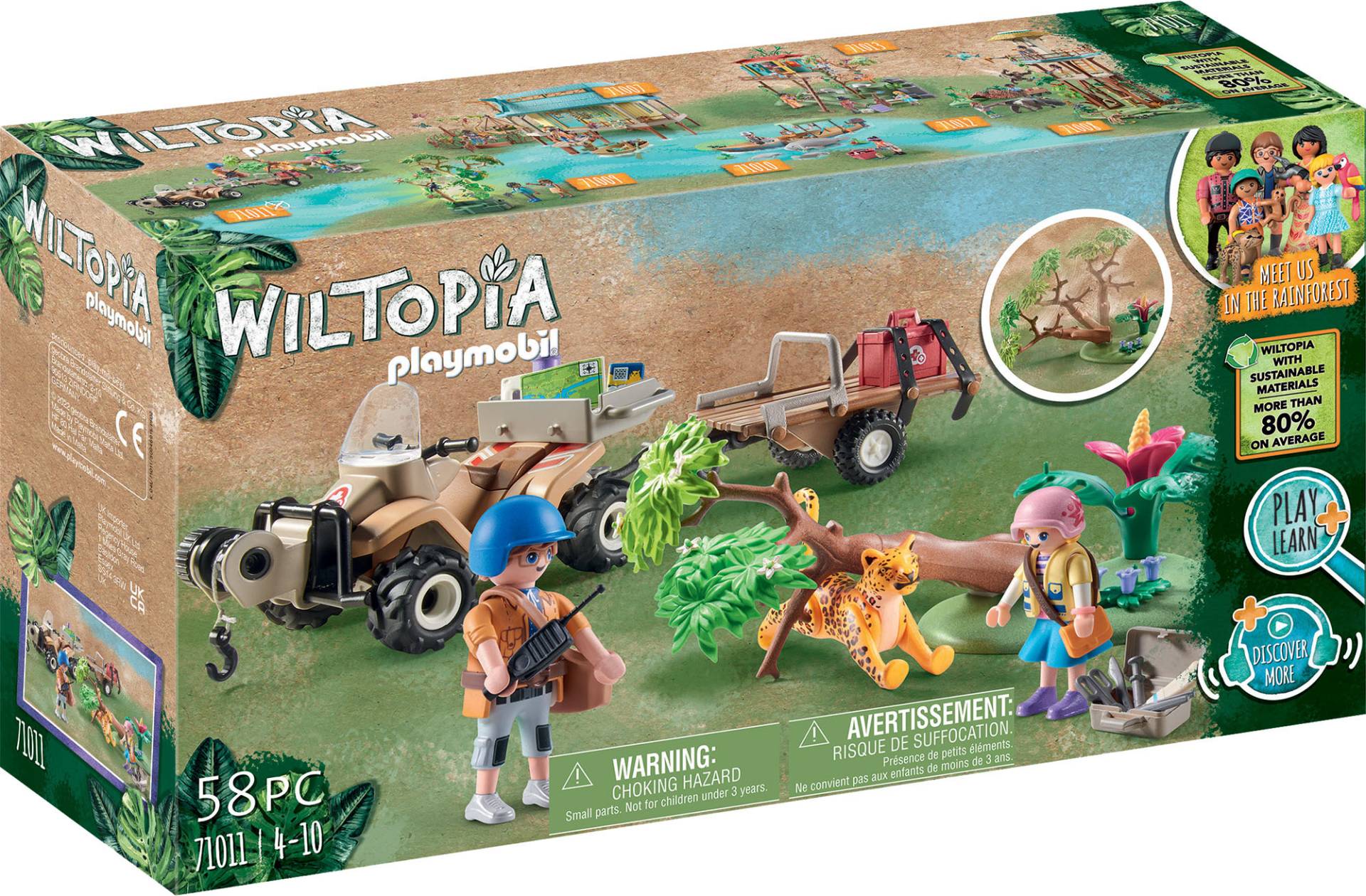 Playmobil® Konstruktions-Spielset »Wiltopia - Tierrettungs-Quad (71011), Wiltopia«, (58 St.) von Playmobil®