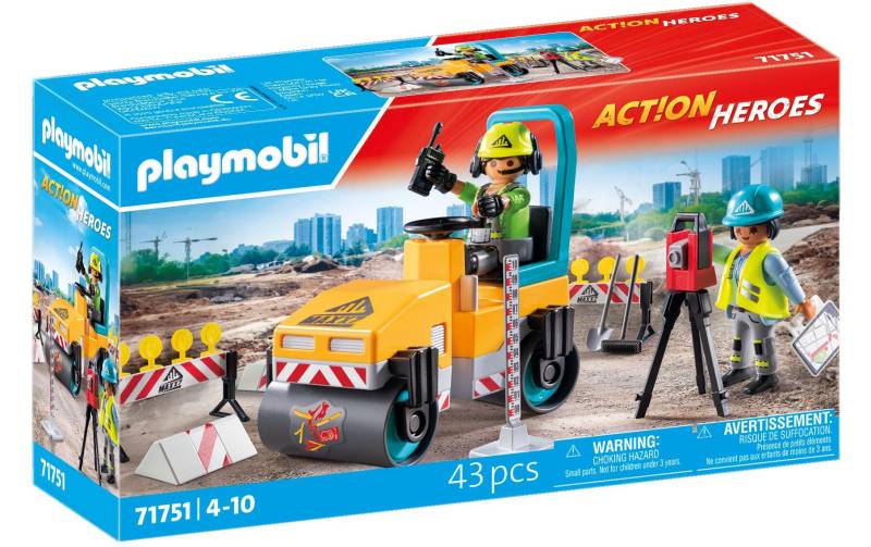 Playmobil® Spielbausteine »Action Heroes Strassenbaustelle 71751«, (43 St.) von Playmobil®