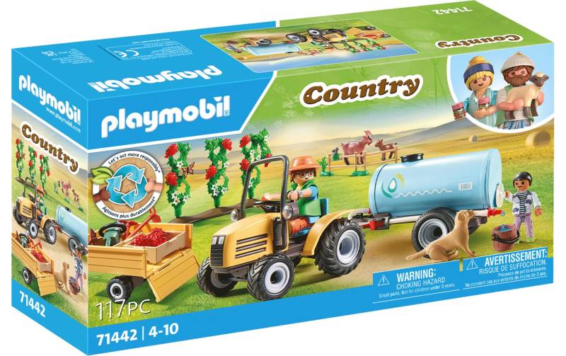 Playmobil® Spielbausteine »Country Traktor mit Anhänger und Wassertank 71442«, (117 St.) von Playmobil®
