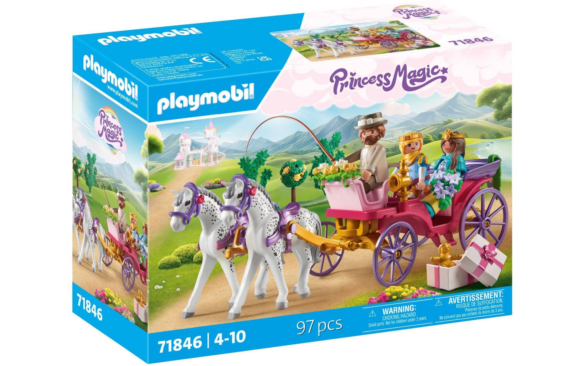 Playmobil® Spielbausteine »Princess Magic Kutschfahrt mit Prinzessin und Prinz 71846«, (97 St.) von Playmobil®