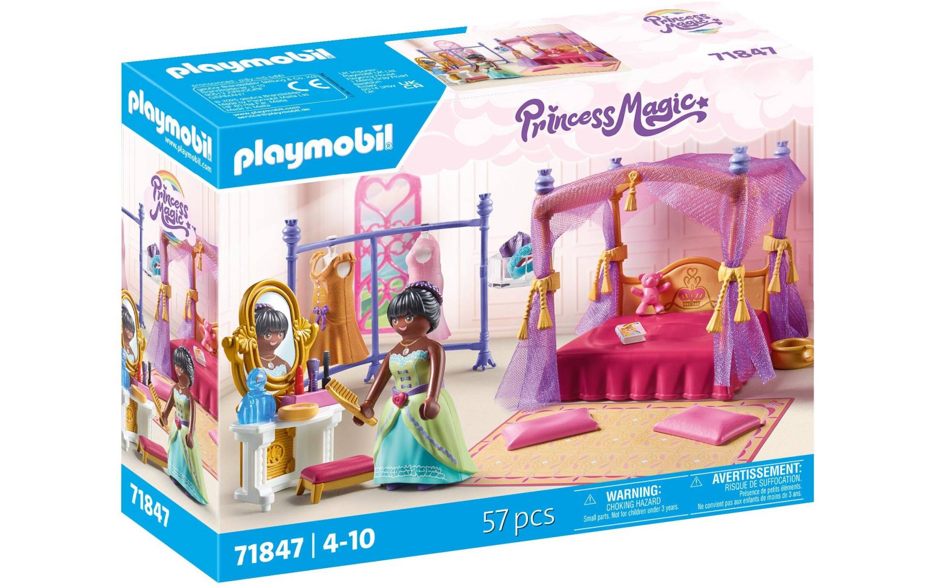 Playmobil® Spielbausteine »Princess Magic Prinzessinnen-Schlafzimmer mit Ankleide 71847«, (57 St.) von Playmobil®