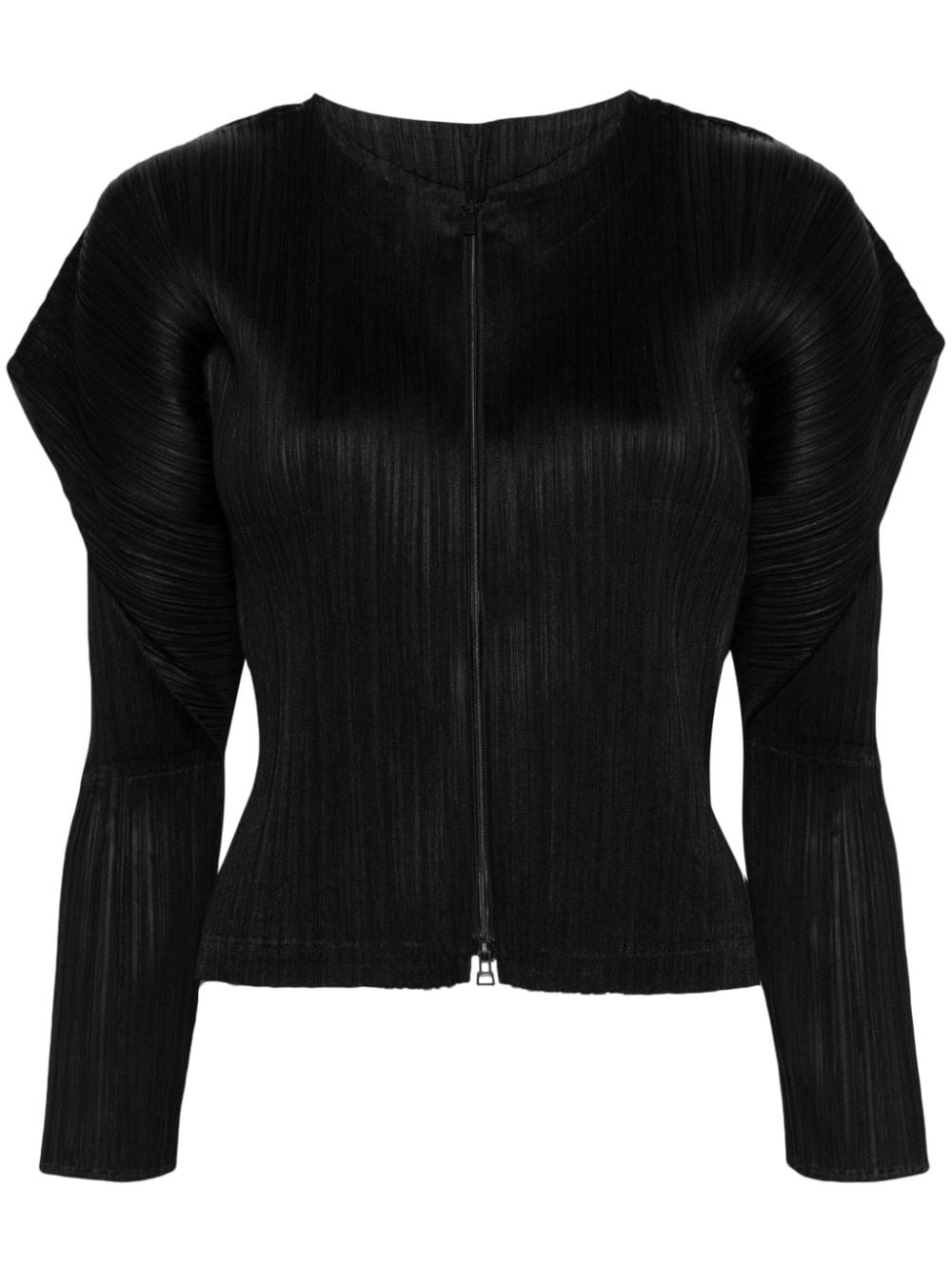 Pleats Please Issey Miyake Monthly Colors February pleated cardigan - Black von Pleats Please Issey Miyake