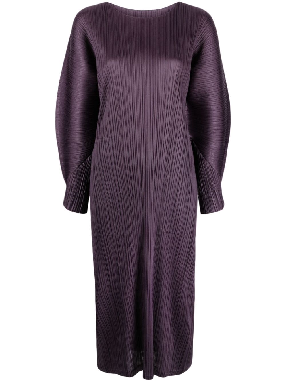 Pleats Please Issey Miyake November plissé midi dress - Purple von Pleats Please Issey Miyake
