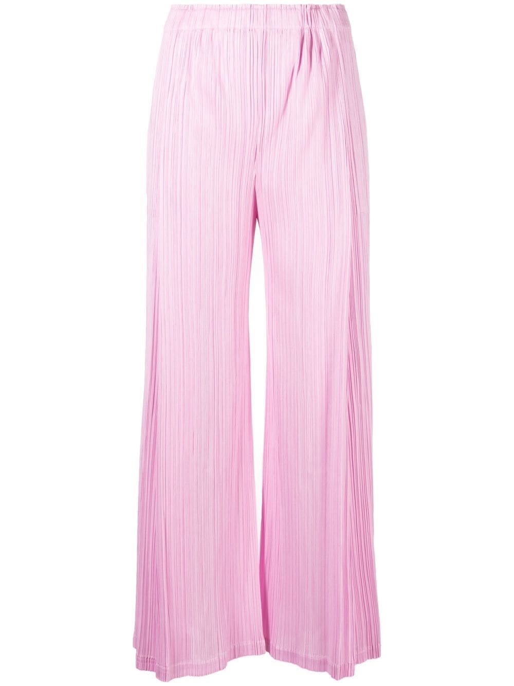 Pleats Please Issey Miyake September plissé-effect cropped trousers - Pink von Pleats Please Issey Miyake