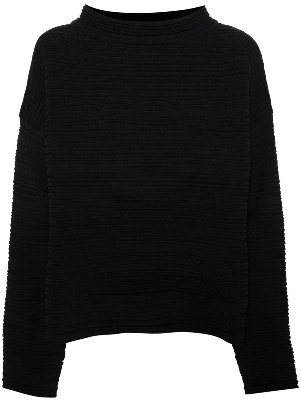 Pleats Please Issey Miyake drop-shoulder plissé blouse - Black von Pleats Please Issey Miyake