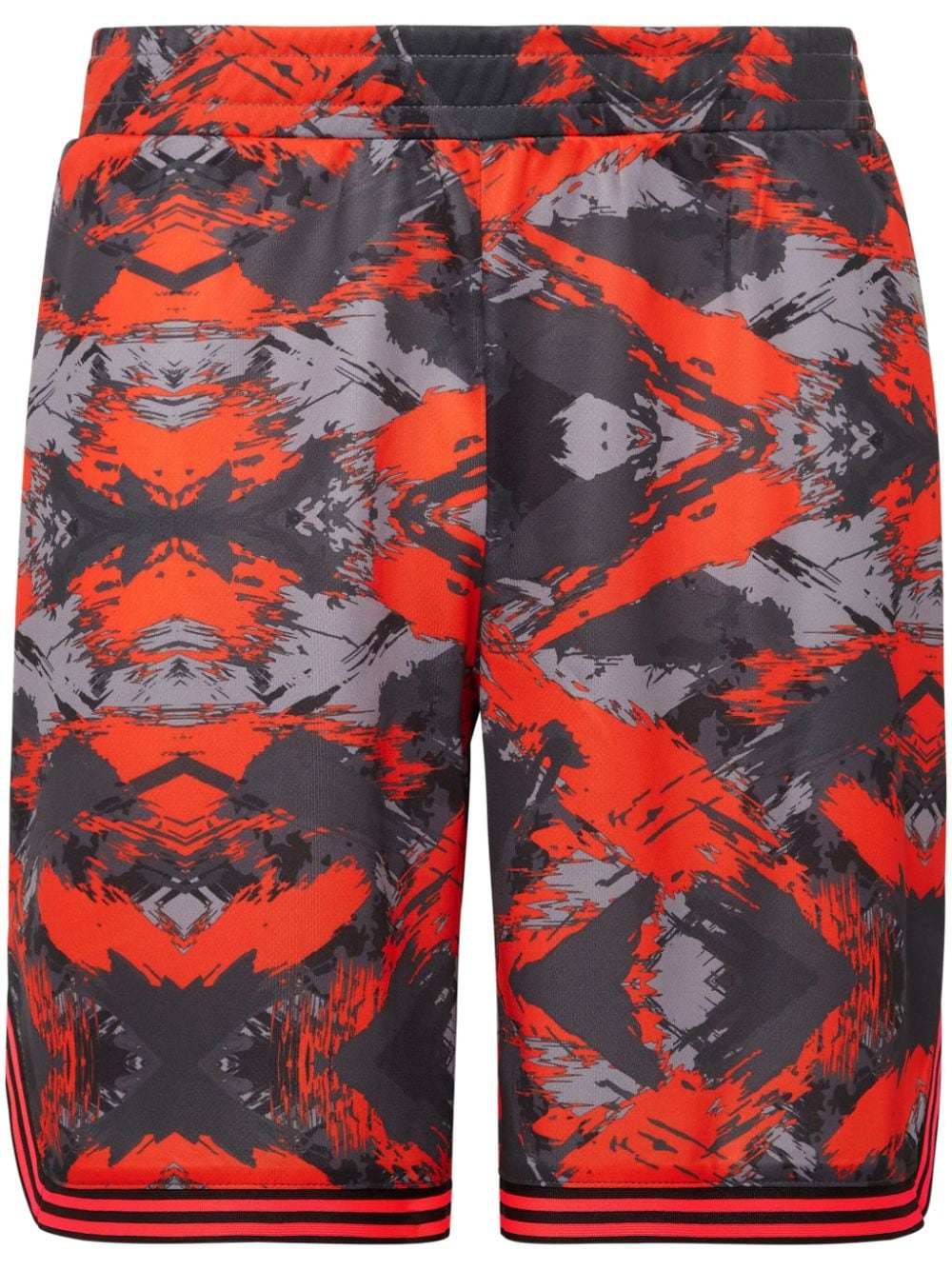 Plein Sport Basketball camouflage-print shorts - Orange von Plein Sport