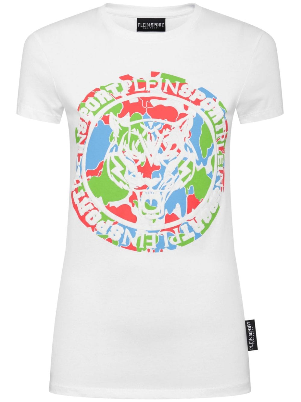 Plein Sport Carbon Tiger cotton T-shirt - White von Plein Sport