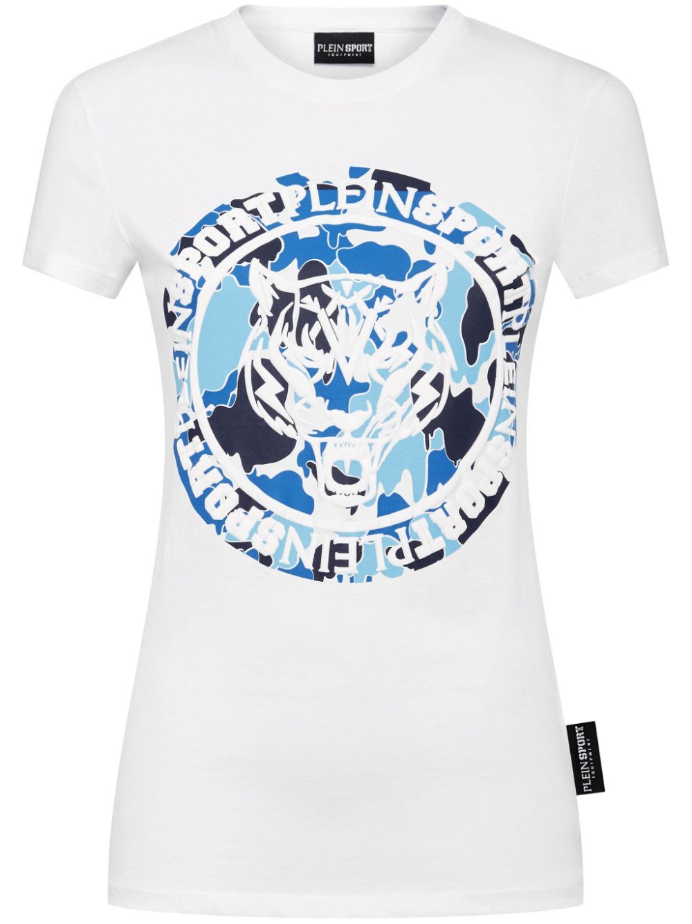 Plein Sport Carbon Tiger cotton T-shirt - White von Plein Sport