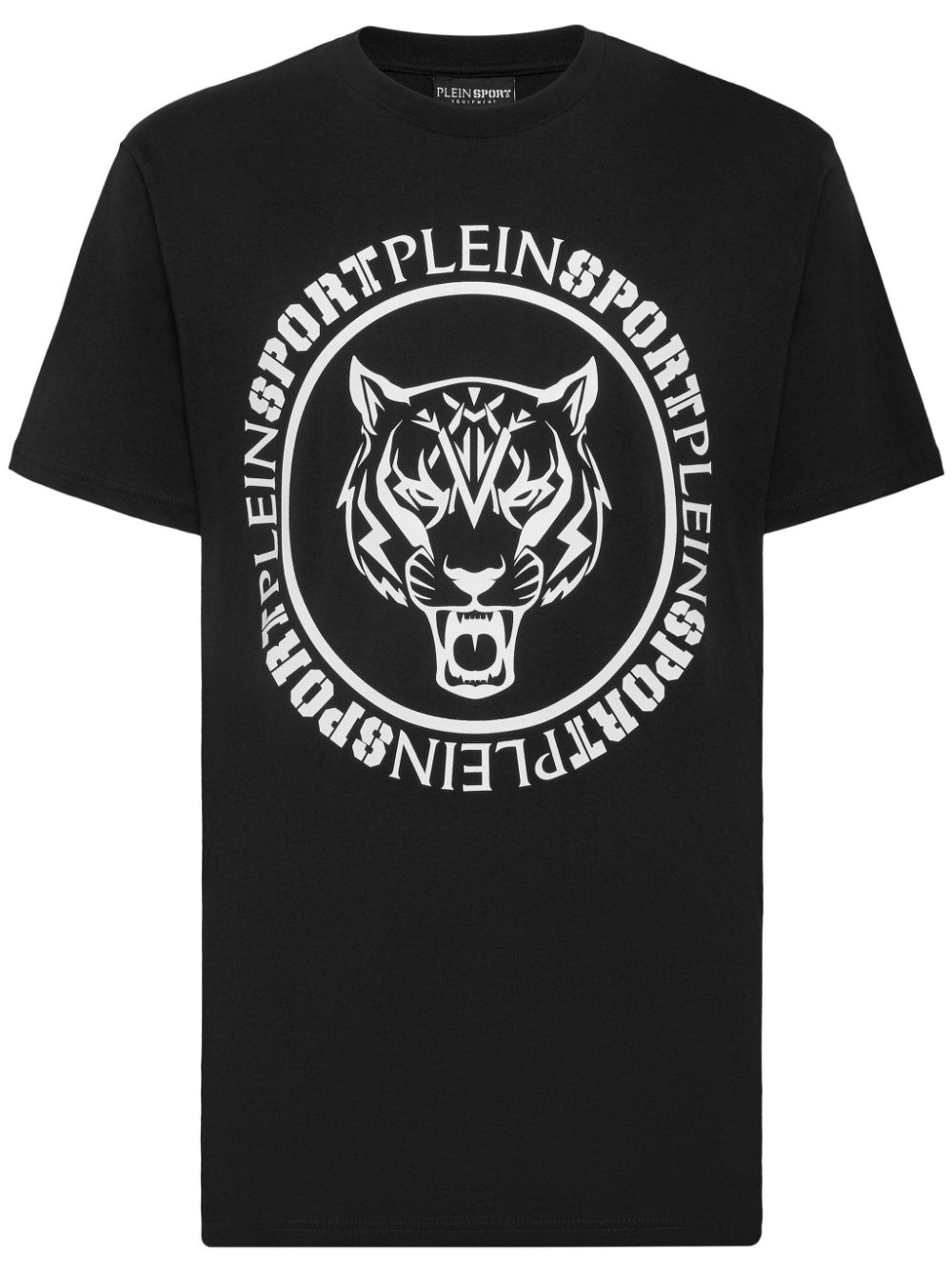 Plein Sport Carbon Tiger-print cotton T-shirt - Black von Plein Sport