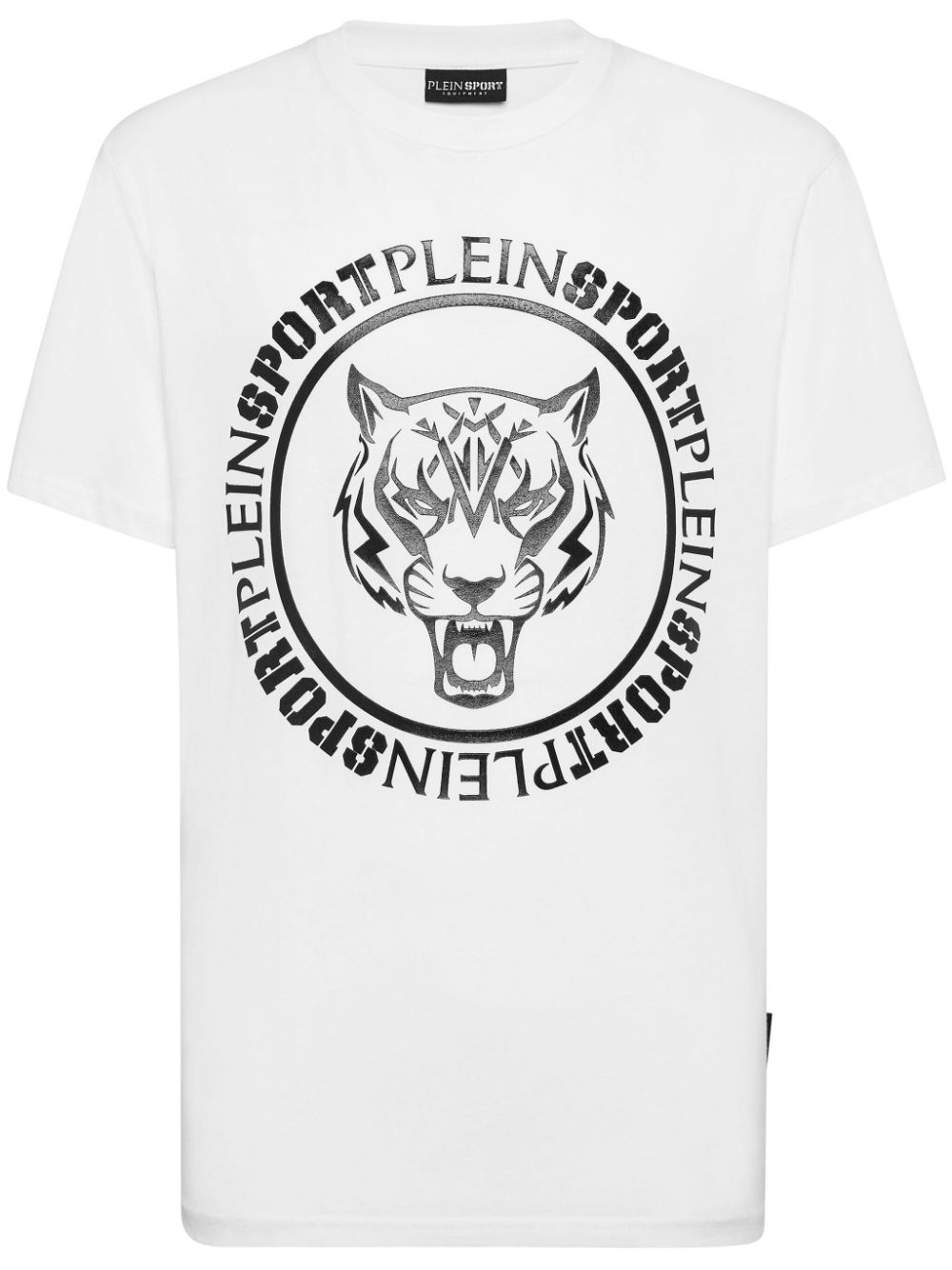 Plein Sport Carbon Tiger-print cotton T-shirt - White von Plein Sport