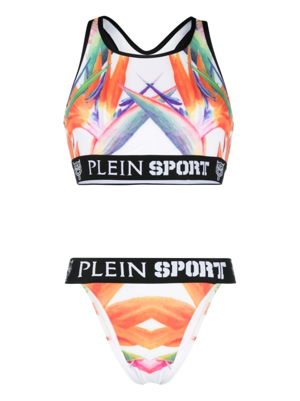 Plein Sport Flowers bikini set - White von Plein Sport