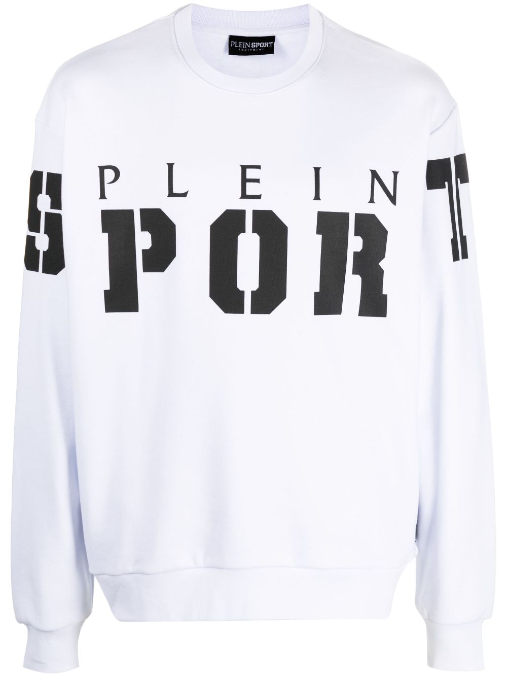 Plein Sport LS logo-print cotton sweatshirt - White von Plein Sport