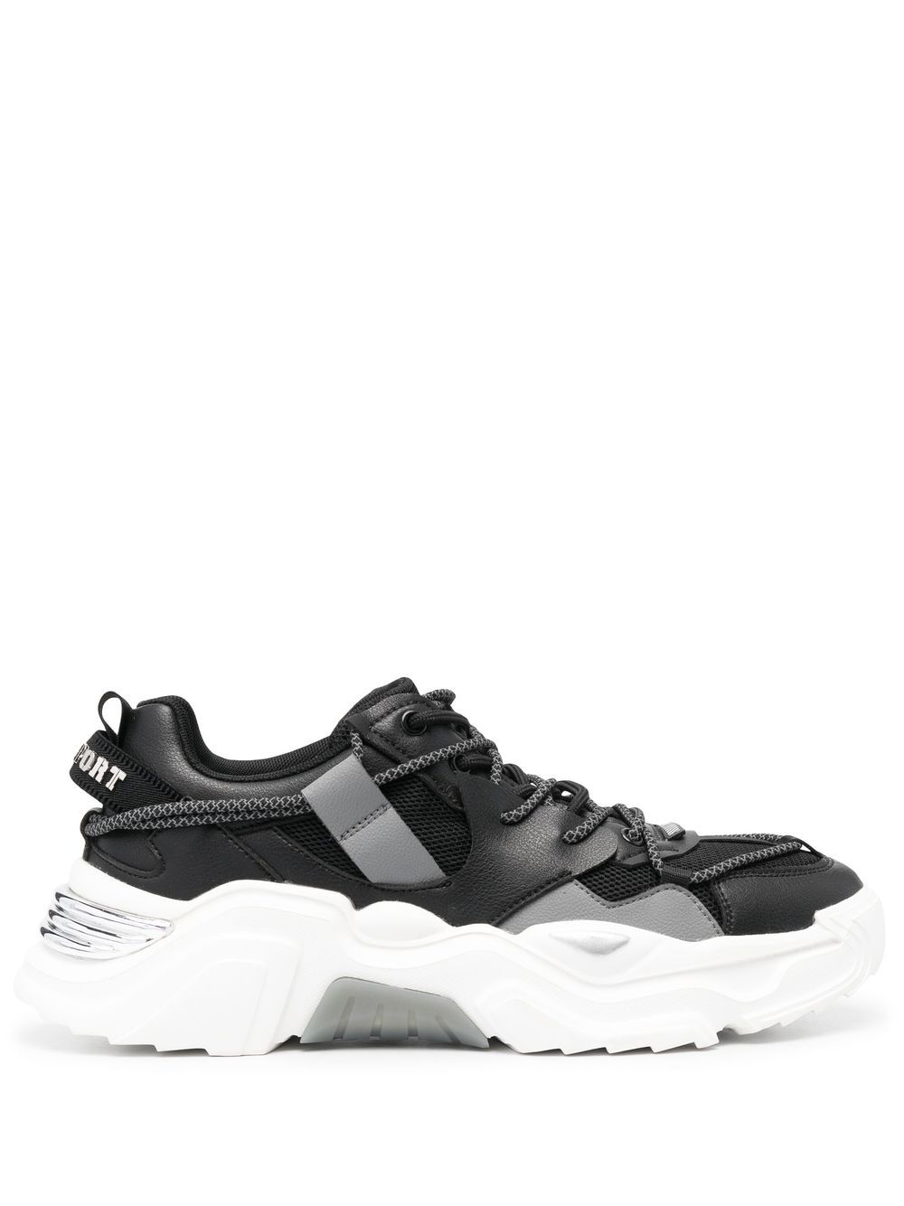 Plein Sport Runner panelled lace-up sneakers - Black von Plein Sport