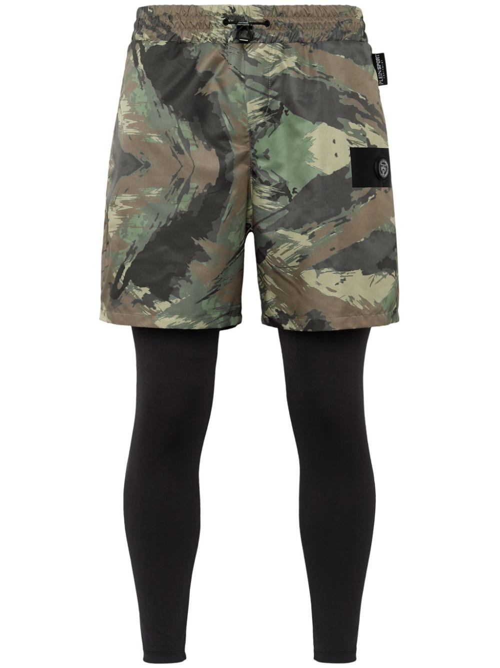 Plein Sport Running camouflage-print shorts - Black von Plein Sport