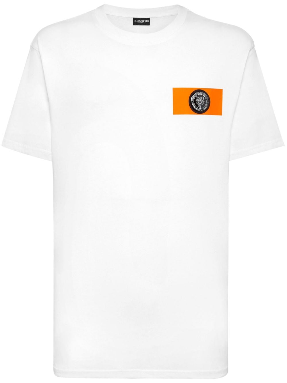 Plein Sport SS logo-patch cotton T-shirt - White von Plein Sport