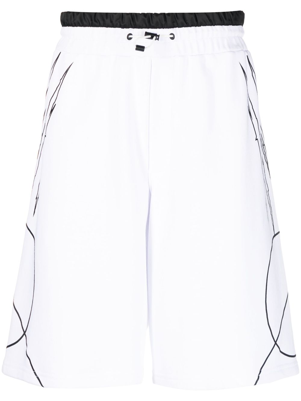 Plein Sport Scratch elasticated waist shorts - White von Plein Sport