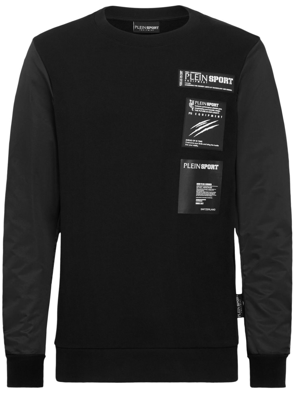 Plein Sport Scratch logo-patch sweatshirt - Black von Plein Sport