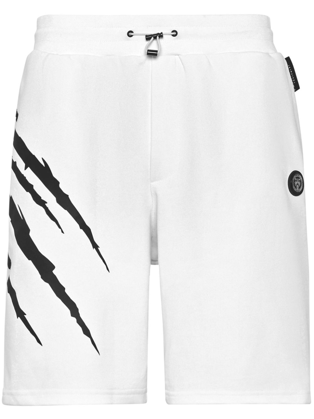 Plein Sport Scratch-print track shorts - White von Plein Sport