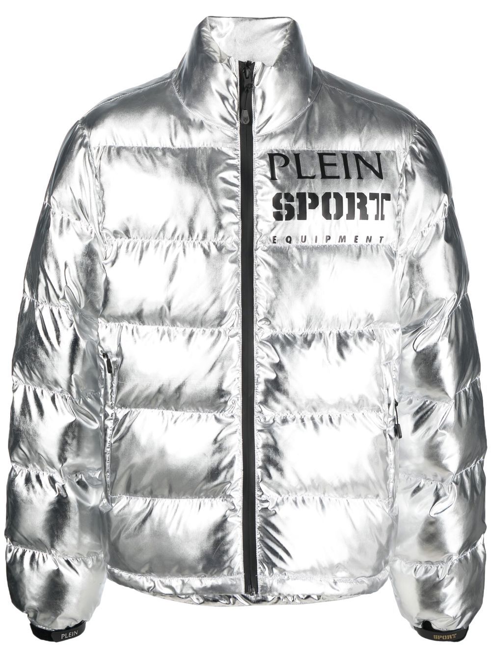Plein Sport Statement metallic padded jacket - Silver von Plein Sport