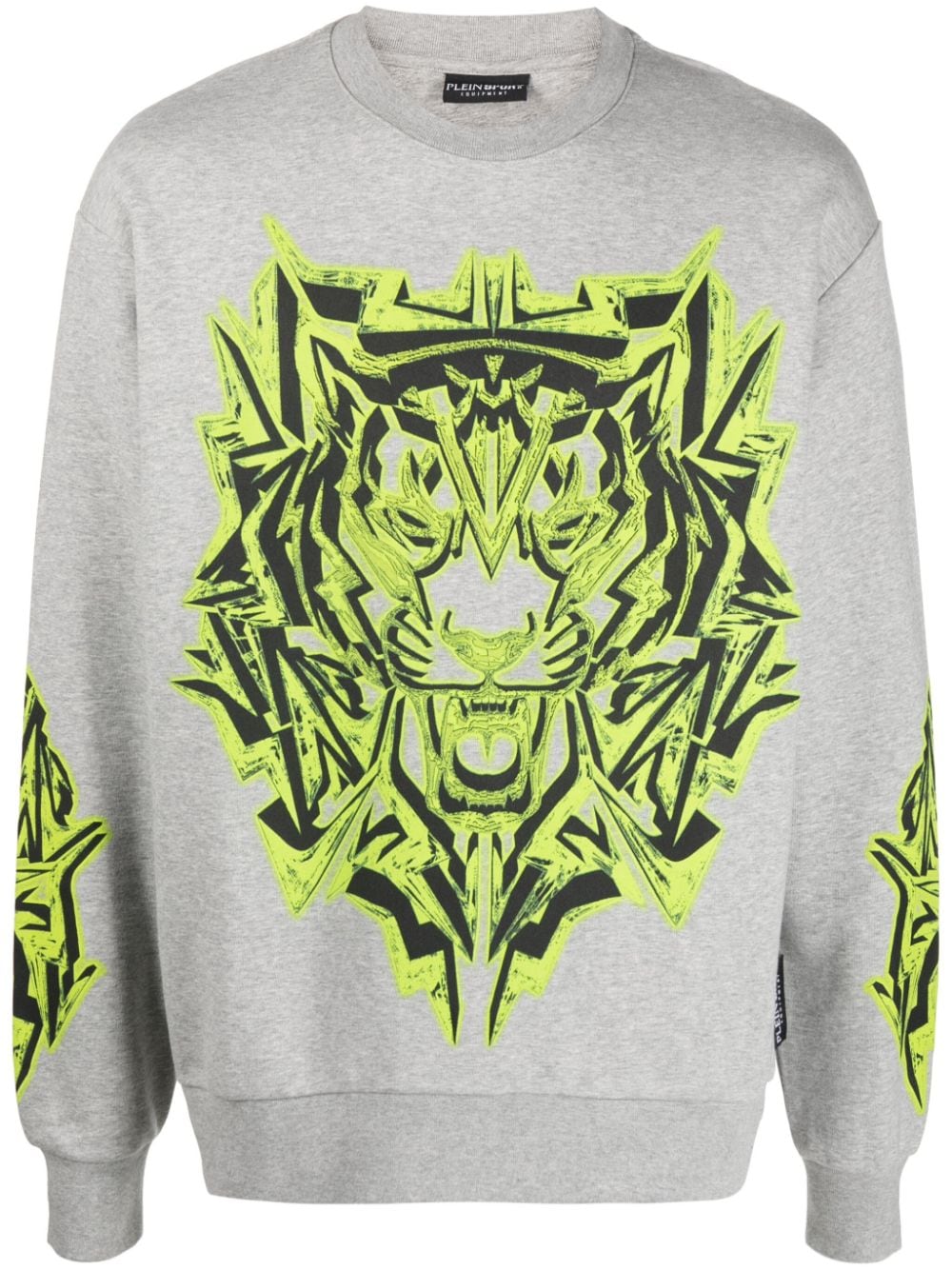 Plein Sport Thunder Tiger cotton blend sweatshirt - Grey von Plein Sport